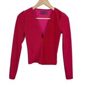 Urban Outfitters Bree Velvet Plunging V-Neck Top Womens Sz XS Boho Holiday Date